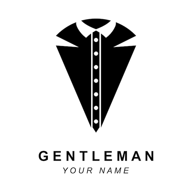 Work suit logo tuxedo logo fashion logo design brand fashion and symbol vector