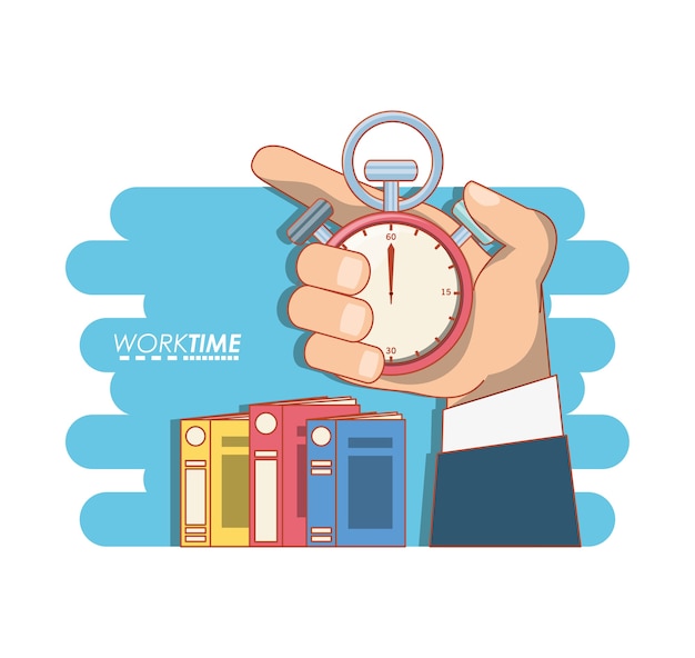 Work time elements icons