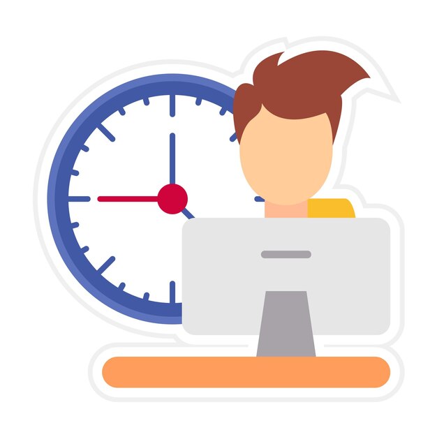 Work time vector icon can be used for time and date iconset