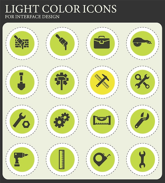 Work tools icons set