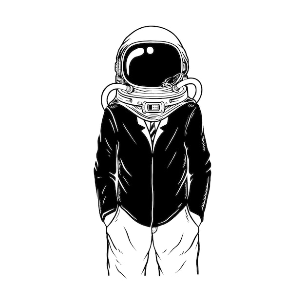 work using astronaut costum