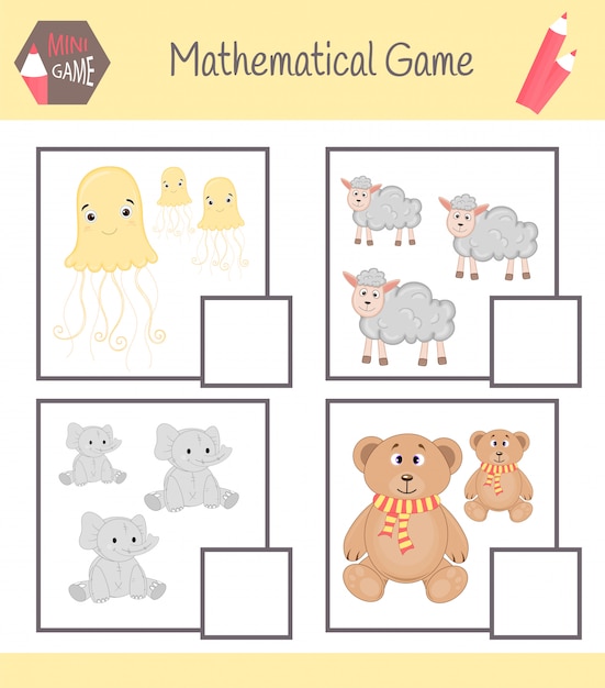 Workbook on mathematics for preschool education. Puzzles for children. Learn to count. Solve examples