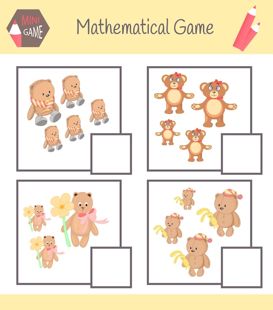 Workbook on mathematics for preschool education. puzzles for
children. learn to count. solve examples.