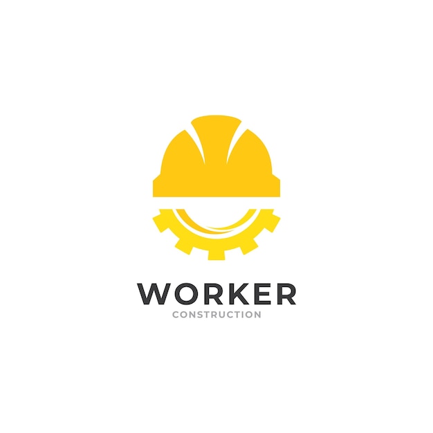 Vector worker logo vector template