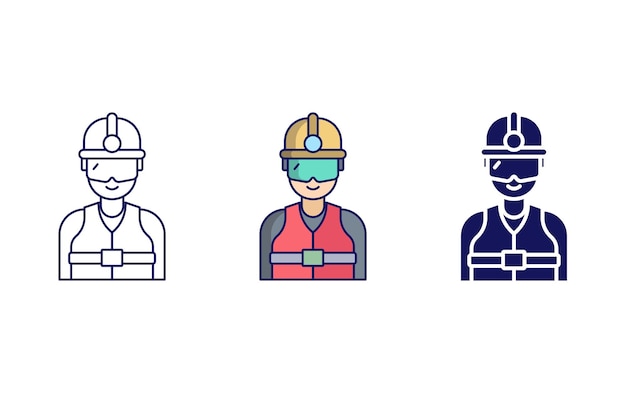 Worker man icon