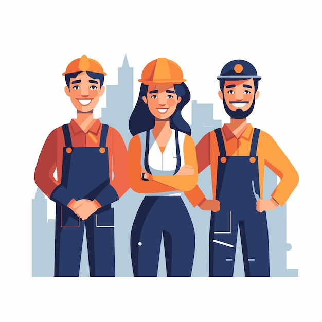 Worker people characters vector illustration