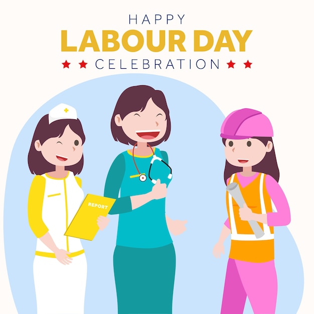 Worker set for labor day concept can be use to make poster