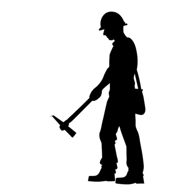a worker vector silhouette