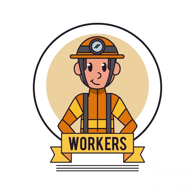 Lavoratori e lavori cartoon