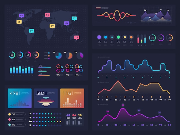 Vector workflow charts and diagrams, infographic