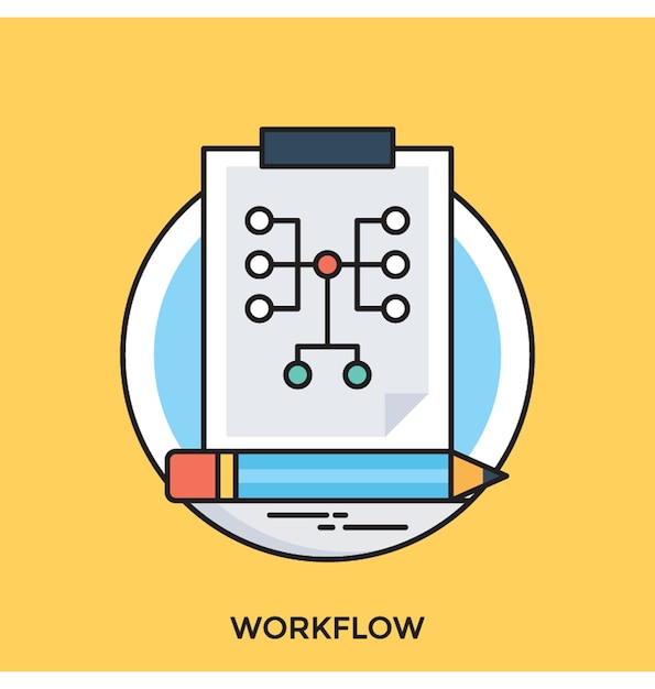 Workflow flat vector icon