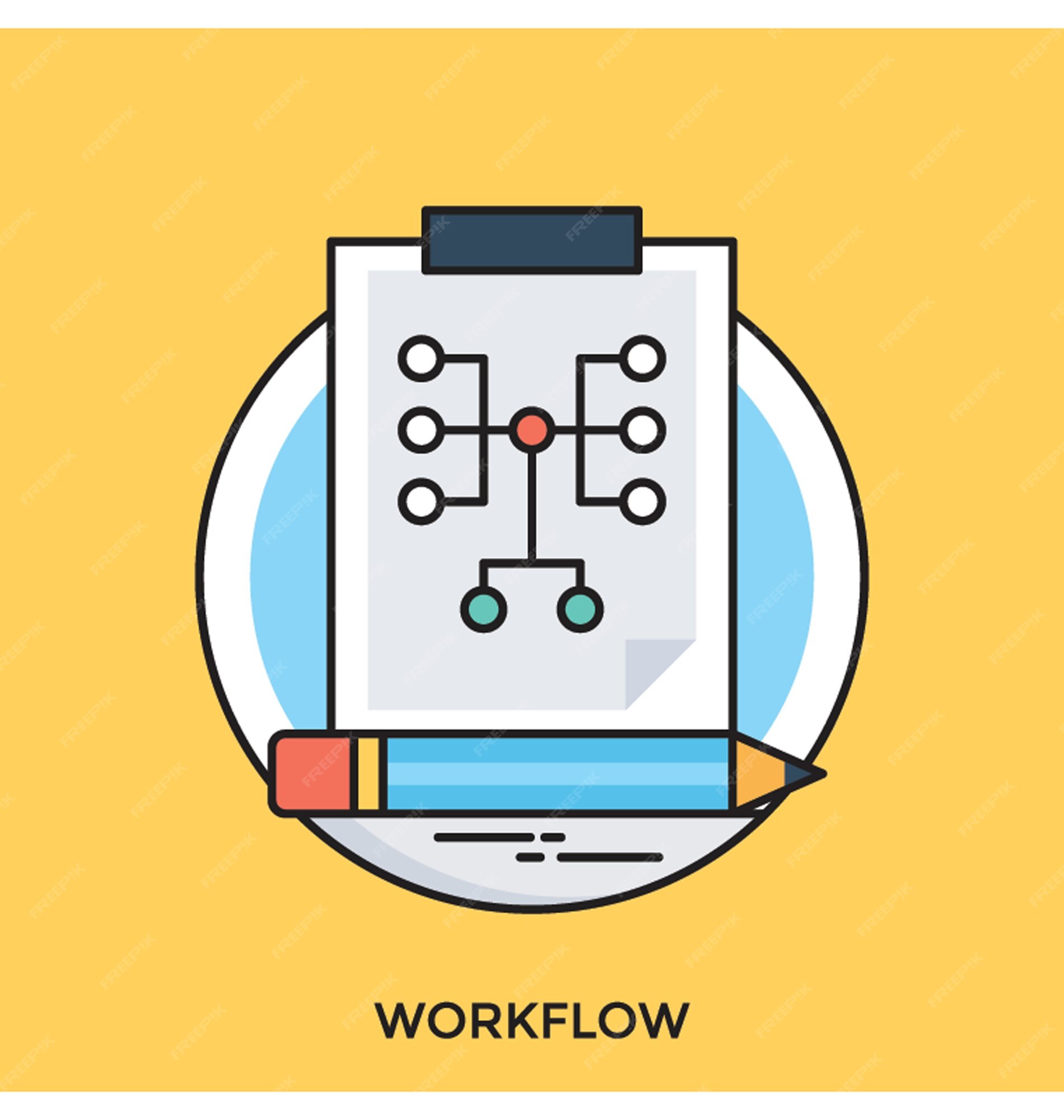 Premium Vector | Workflow flat vector icon
