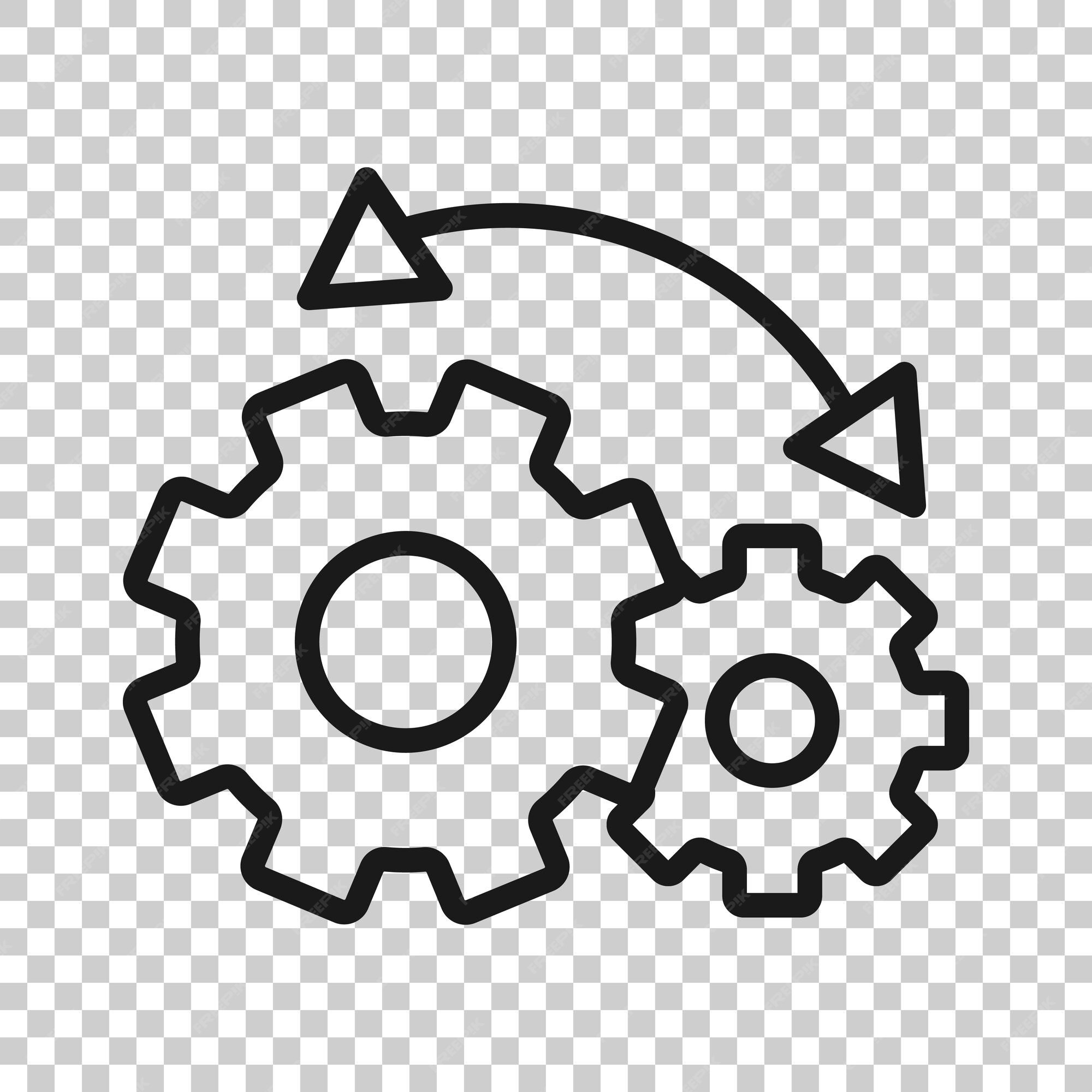 Premium Vector | Workflow icon in flat style gear effective vector ...