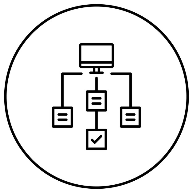 Workflow icoon vector afbeelding Kan worden gebruikt voor codering en ontwikkeling