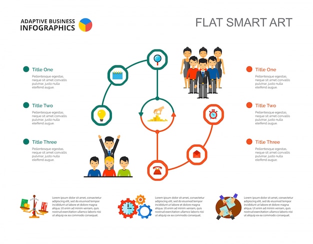 Workflow infographic dia sjabloon