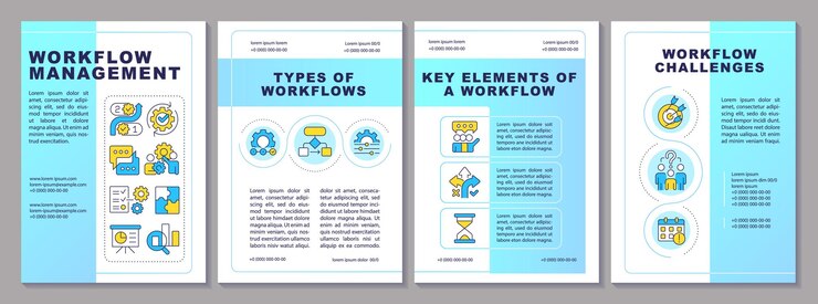Vector workflow management brochure layout