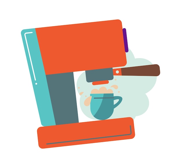 Working coffee machine icon Vector illustration