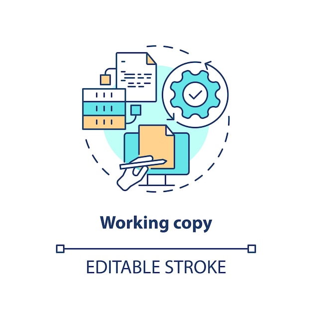 Working copy concept icon