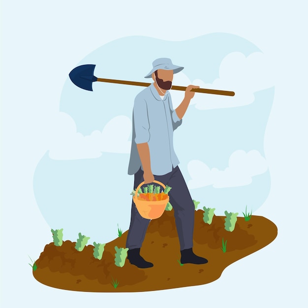 Working farmer poster