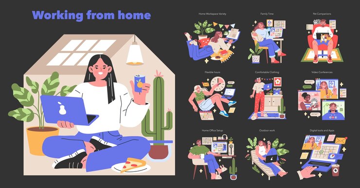 Vector 遠隔作業のシナリオを1つのイラストにまとめました