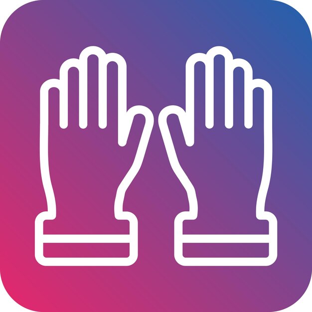 Vector working gloves icon style