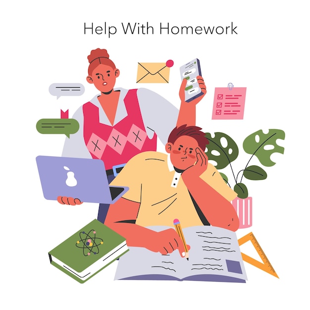 Working Mom Life Flat Vector Illustration