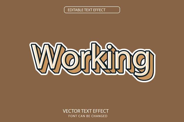 Vector working text effect