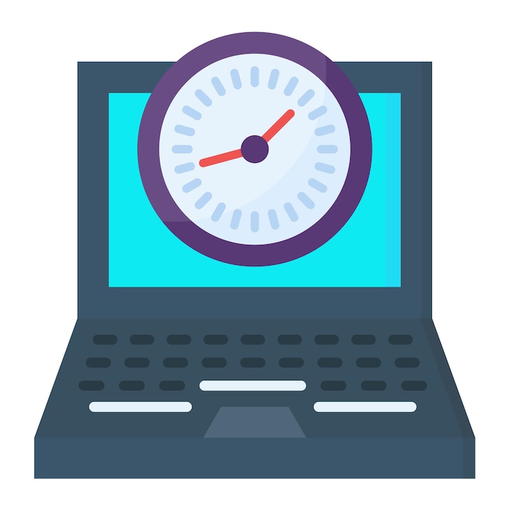 Vector working time flat illustration