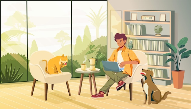 Vector working with pets