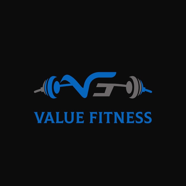 Vector workout- en fitnesslogo