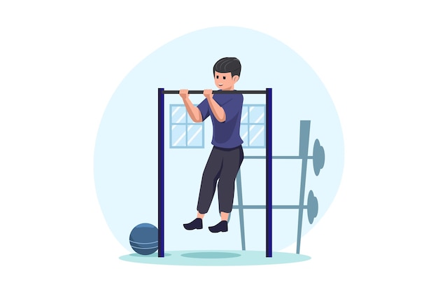 Workout en Sport Flat Design Illustratie