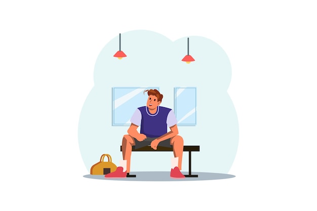 Workout en Sport Flat Design Illustratie