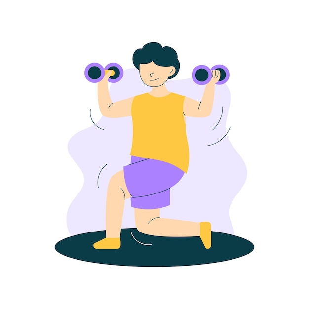 Workout flat design