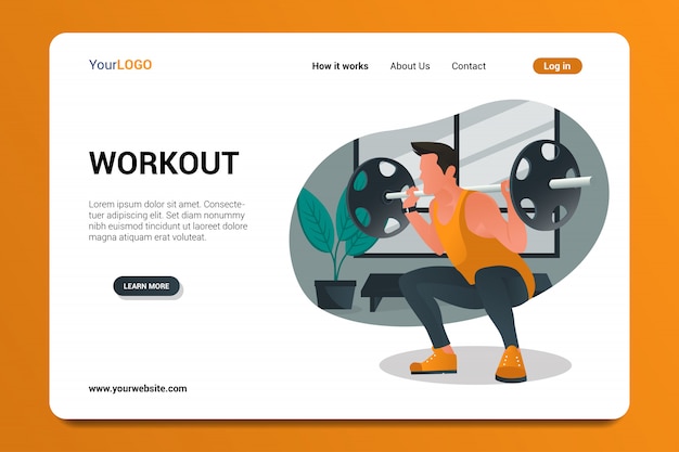 Workout landing page