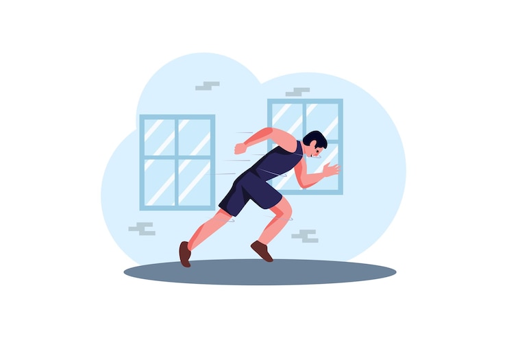 Vector workout and sport flat design illustration