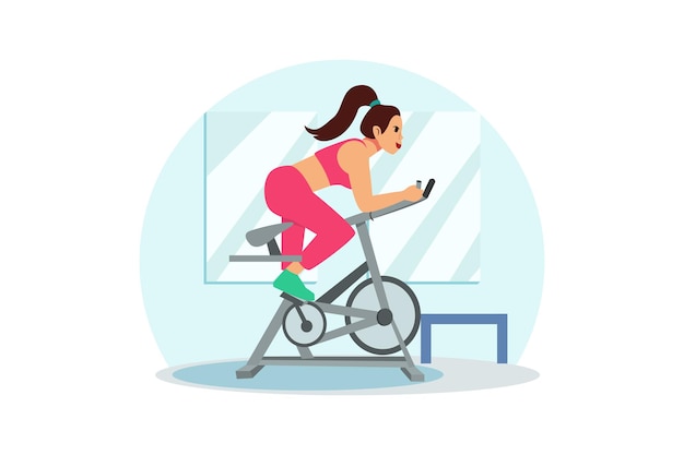 workout and sport flat design illustration