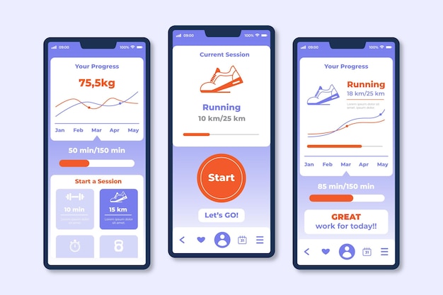 Workout tracker app interface