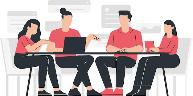 workplace brainstorming illustration
