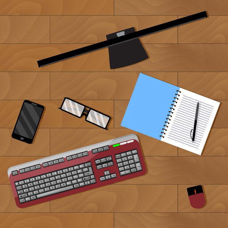 Vector workplace office vector