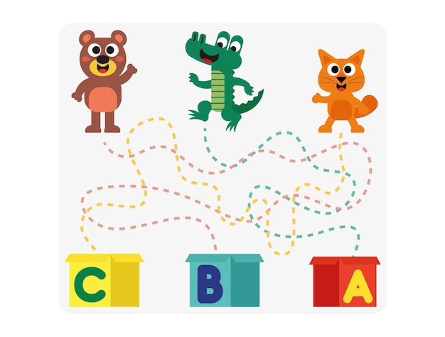 Foglio di lavoro con tema lettera fogli di lavoro per bambini pagina evento puzzle di gioco per bambini