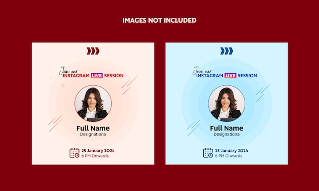 workshop live session social media post template