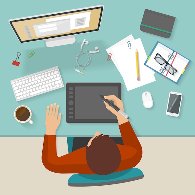 Workspace Colored Composition
