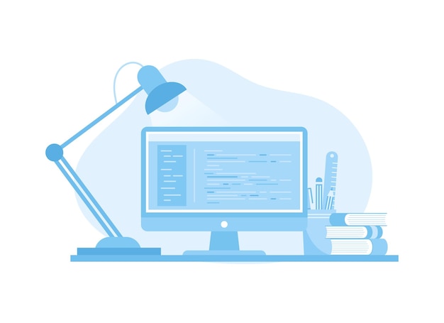 workspace trending concept flat illustration