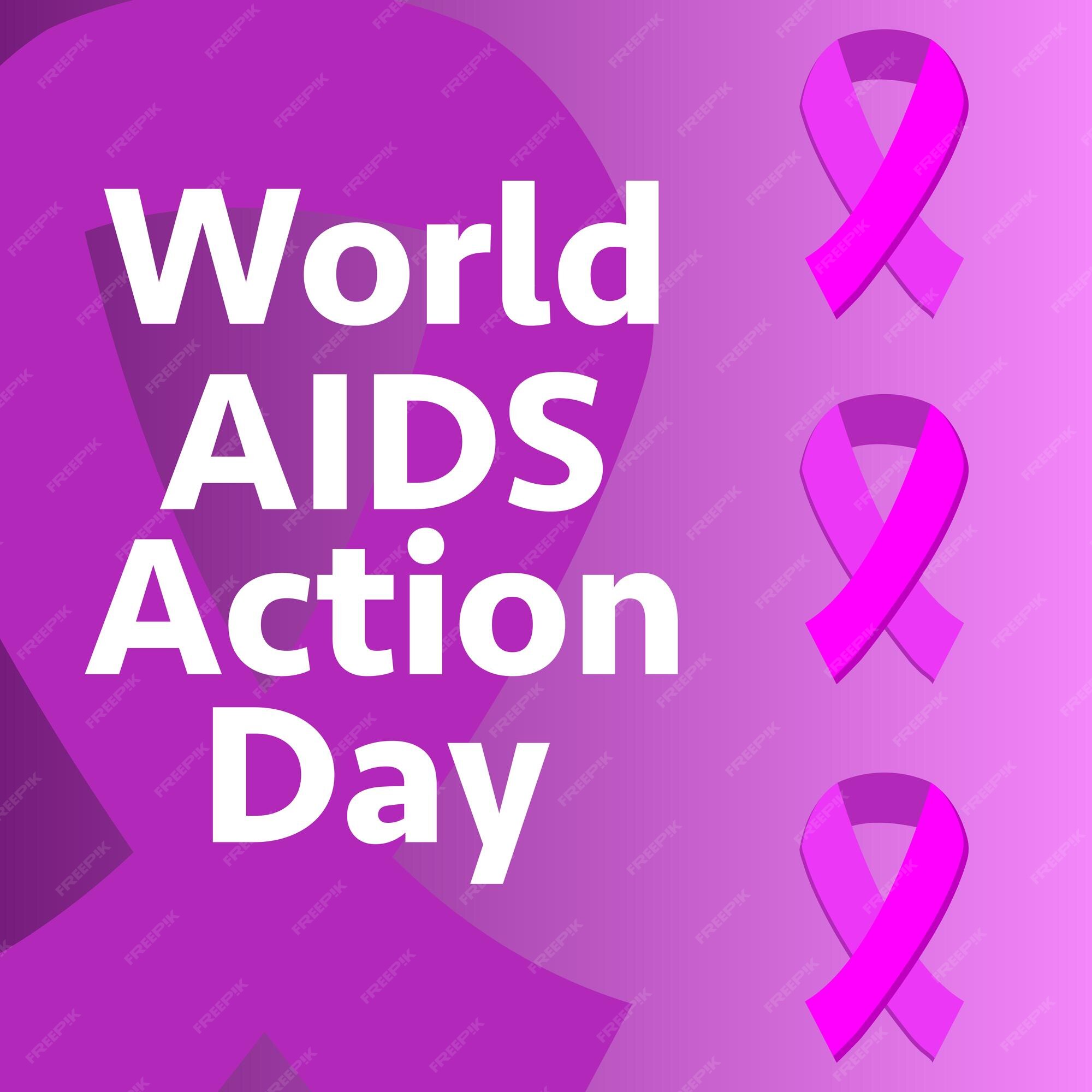 Premium Vector World aids action day