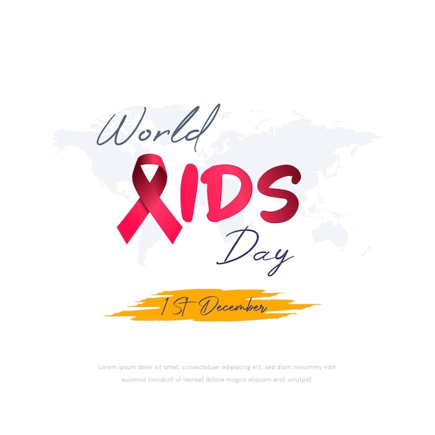 World aids day 1 december prevent aids background design with aids awareness and prevention