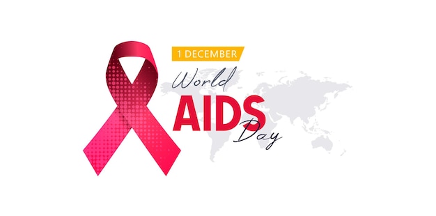 World aids day 1 december prevent aids background design with aids awareness and prevention