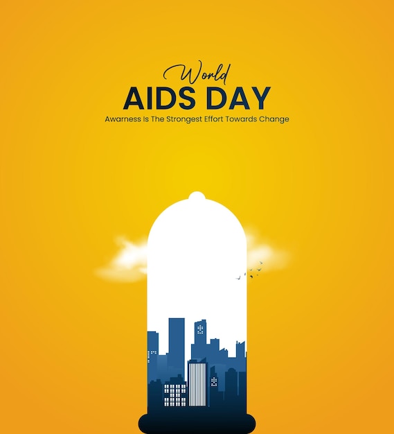 World aids day aids day creative ads design for banner poster and 3d illustration