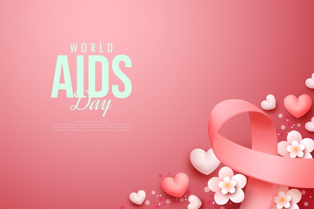 Illustrazione del fondo di consapevolezza della giornata mondiale dell'aids