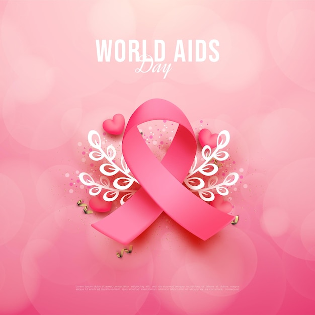 World aids day awareness background illustration