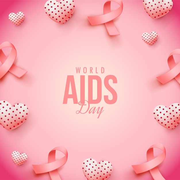 World aids day awareness background illustration